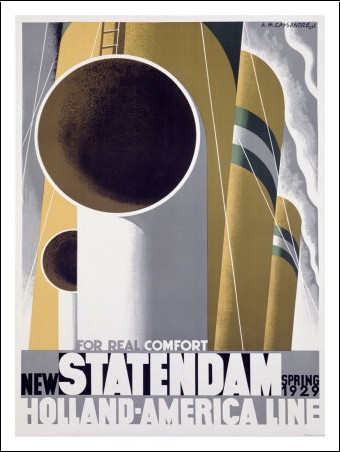 Cassandre | « For real comfort, New Statendam, Holland - America Line, Spring 1929.